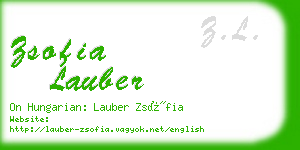 zsofia lauber business card